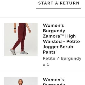 Figs high waisted Zamora jogger LP burgundy. (Old Zamora)